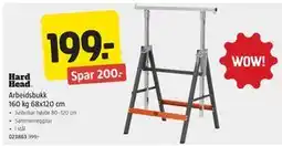 Jula Arbeidsbukk 160 kg 68x120 cm tilbud