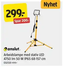 Jula Arbeidslampe med stativ LED 4750 lm 50 W IP65 68-157 cm tilbud
