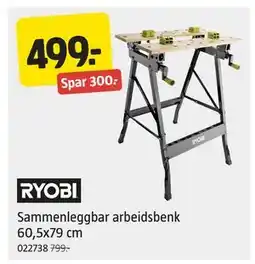 Jula Sammenleggbar arbeidsbenk 60,5x79 cm tilbud