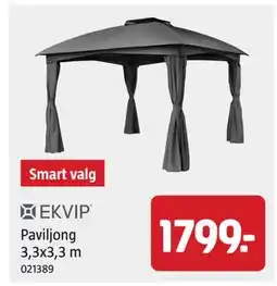 Jula Paviljong 3,3x3,3 m tilbud