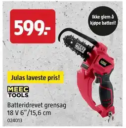 Jula Batteridrevet grensag 18 V 6”/15,6 cm tilbud