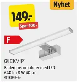 Jula Baderomsarmaturer med LED 640 lm 8 W 40 cm tilbud
