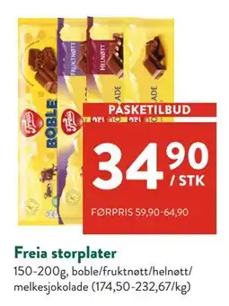 Jacobs Freia storplater tilbud