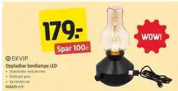 Jula Oppladbar bordlampe LED tilbud