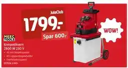 Jula Kompostkvern 2800 W 230 V, Medlemspris tilbud