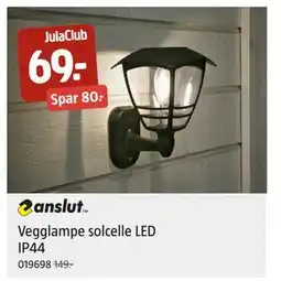Jula Vegglampe solcelle LED IP44, Medlemspris tilbud