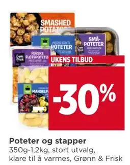 Meny Poteter og stapper tilbud