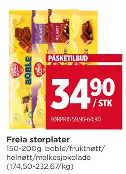 Meny Freia storplater tilbud