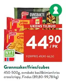 Jacobs Grønnsaker/fries/cubes tilbud