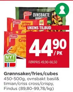 Meny Grønnsaker/fries/cubes tilbud
