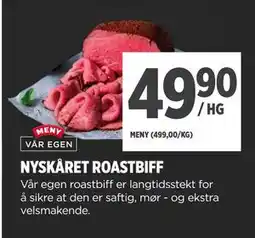 Meny NYSKÅRET ROASTBIFF tilbud