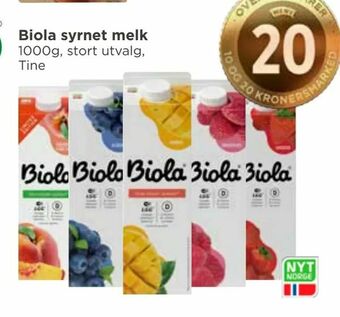 Meny Biola syrnet melk tilbud
