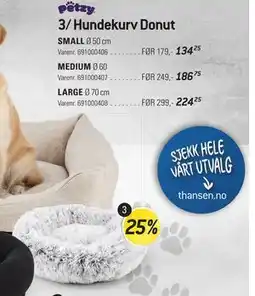 Thansen Hundekurv Donut tilbud