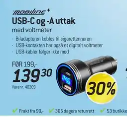 Thansen USB-C og -A uttak tilbud