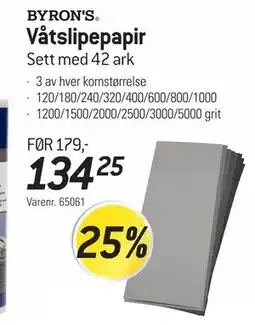 Thansen Våtslipepapir tilbud