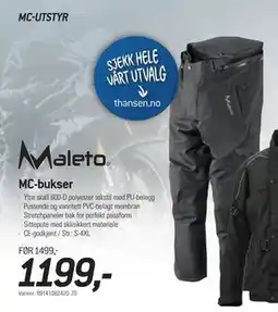 Thansen MC-bukser tilbud