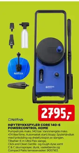 jem & fix HØYTRYKKSPYLER CORE 140-6 POWERCONTROL HOME tilbud