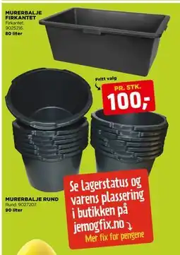 jem & fix MURERBALJE RUND tilbud