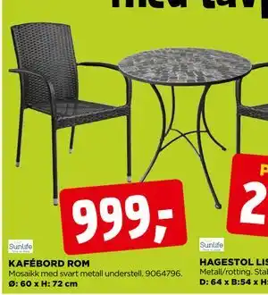 jem & fix KAFÉBORD ROM tilbud