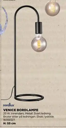 jem & fix VENICE BORDLAMPE tilbud