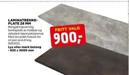 jem & fix LAMINATBENKEPLATE 28 MM tilbud