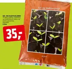 jem & fix SÅ- OG KAKTUSJORD tilbud