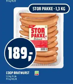 Coop Obs Coop bratwurst tilbud
