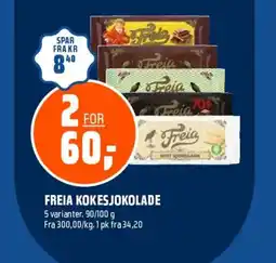 Coop Obs Freia kokesjokolade tilbud