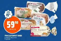 Coop Obs Fria glutenfritt brød tilbud