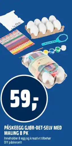 Coop Obs Påskeegg gjør-det-selv med maling 8 pk tilbud