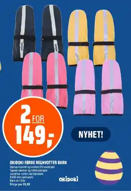 Coop Obs Okidoki førde regnvotter barn tilbud