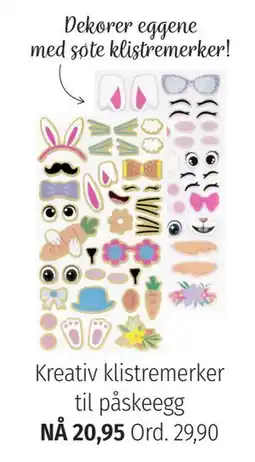 Nille Kreativ klistremerker til påskeegg tilbud