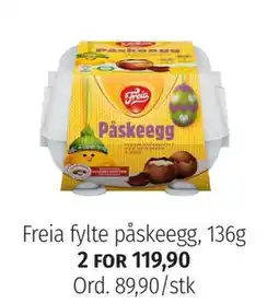 Nille Freia fylte påskeegg, 136g tilbud