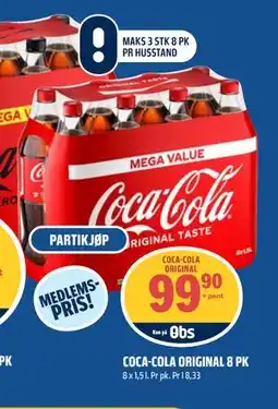 Coop Obs COCA-COLA ORIGINAL 8 PK, Medlemspris tilbud