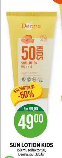 Kiwi SUN LOTION KIDS tilbud