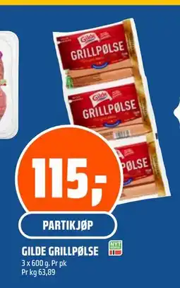 Coop Obs GILDE GRILLPØLSE tilbud
