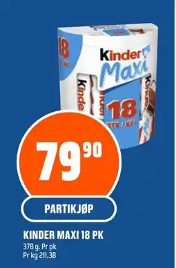 Coop Obs KINDER MAXI 18 PK tilbud