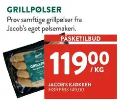 Jacobs GRILLPØLSER tilbud