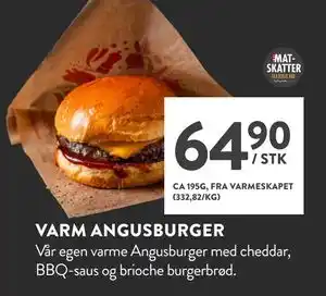 Jacobs VARM ANGUSBURGER tilbud