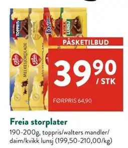 Jacobs Freia storplater tilbud