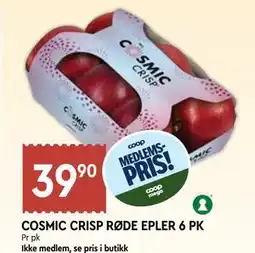 Coop Mega COSMIC CRISP RØDE EPLER 6 PK, Medlemspris tilbud