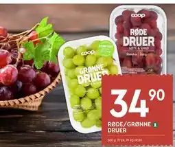 Coop Mega RØDE/GRØNNE DRUER tilbud