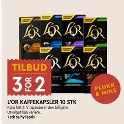 Coop Mega L’OR KAFFEKAPSLER 10 STK tilbud