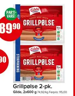 Spar Grillpølse 2-pk tilbud