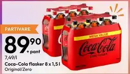 Gigaboks Coca-Cola flasker 8 x 1,5 l tilbud