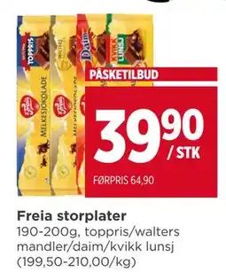Meny Freia storplater tilbud