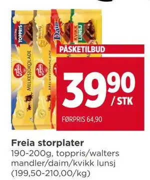 Freia storplater