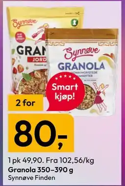 Gigaboks Granola 350–390 g tilbud