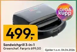 Gigaboks Sandwichgrill 3-in-1 tilbud