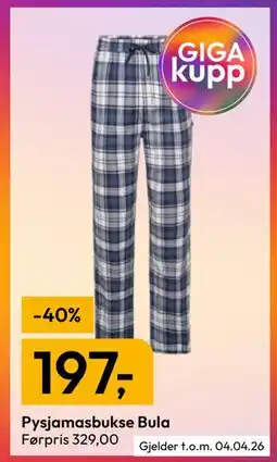 Gigaboks Pysjamasbukse Bula tilbud